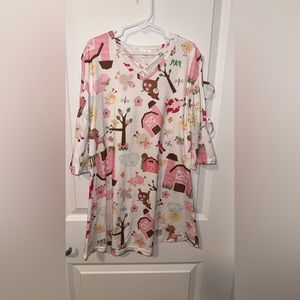 Boutique farm animals dress, open shoulder girls, size 7/8